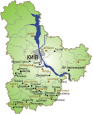 Схема розташування пам'яток у Київській області